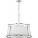 Lenyx 6 Light 26 inch Brushed Nickel Chandelier Ceiling Light