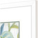 Aqua Tropical Leaves Blue and Green and Turquoise Framed Art
