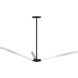 Asterisk LED 37.38 inch Matte Black and Chrome Pendant Ceiling Light
