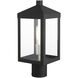 Nyack 1 Light 15.25 inch Black with Brushed Nickel Cluster Outdoor Post Top Lantern