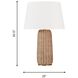 Thom Filicia Dumar 30.13 inch 9 watt Blonde Rattan Table Lamp Portable Light