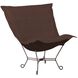 Puff Titanium Frame with Sterling Chocolate Scroll Chair with Cover