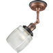 Franklin Restoration Colton Sconce Wall Light in Antique Copper/Matte Black