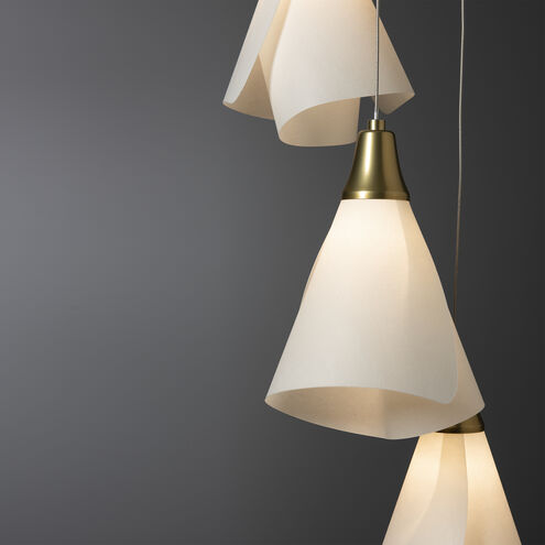 Mobius 5 Light 17.3 inch Modern Brass Pendant Ceiling Light