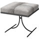 Kai 18 inch Grey Hide & Black Hand Forged Iron Stool