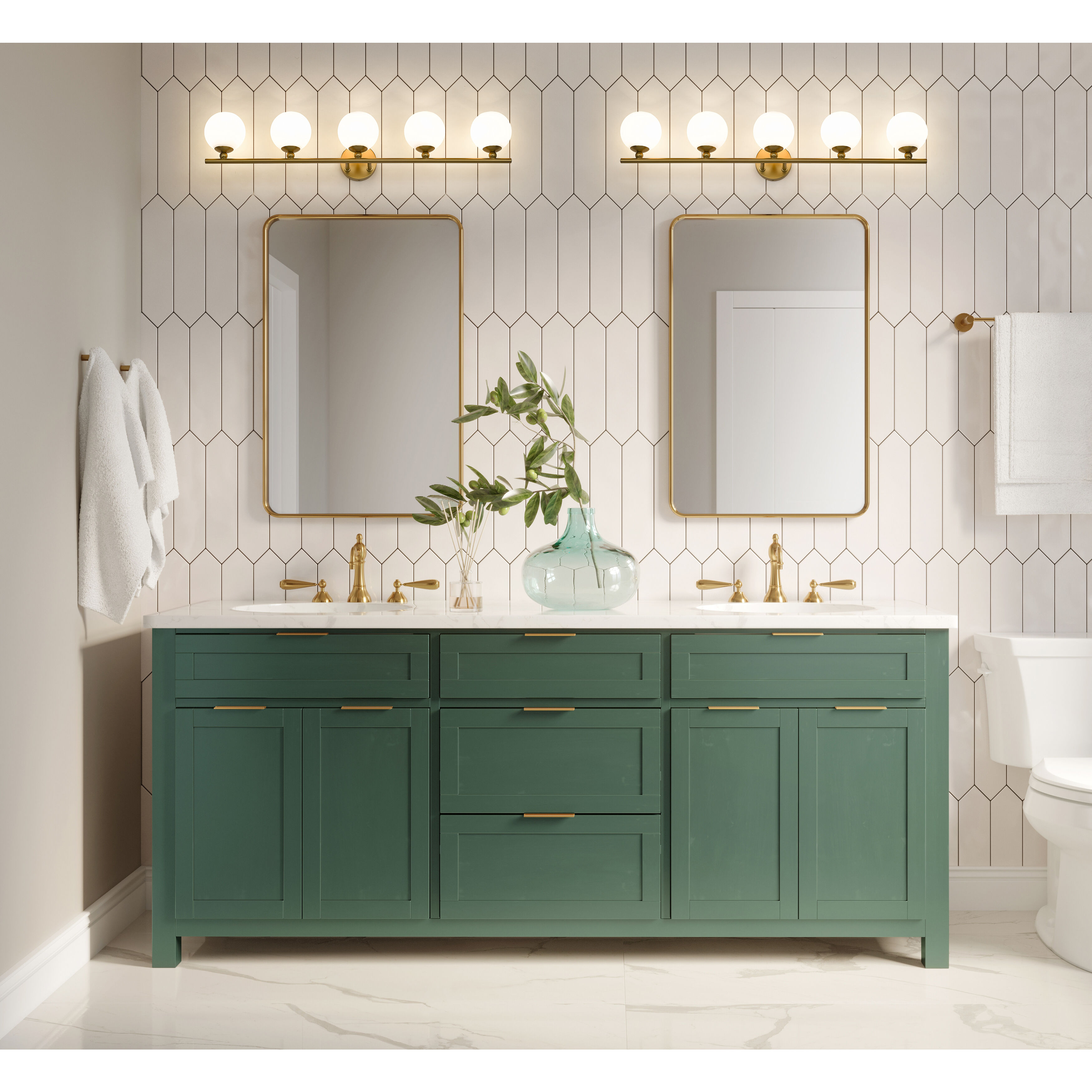 5 light discount gold vanity light