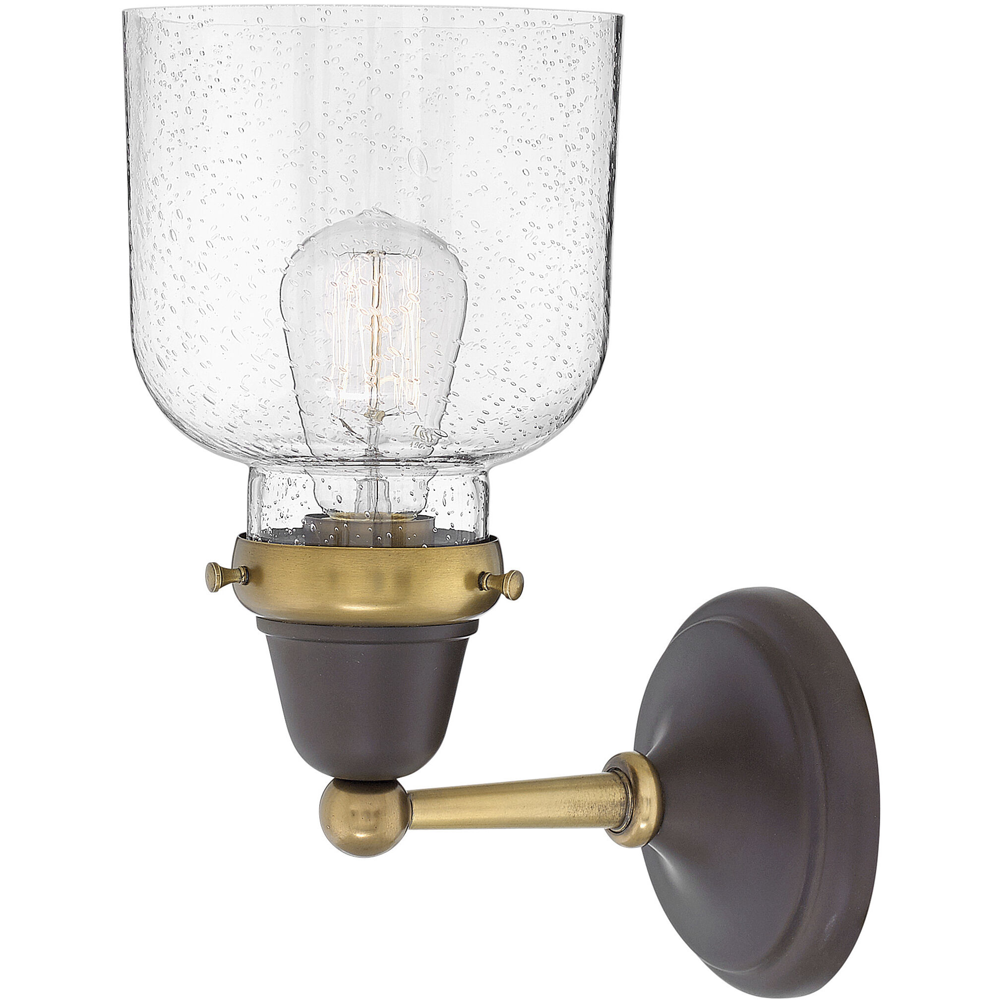 Academy 1 Light 6.5 inch Oil Rubbed Bronze with Heritage Brass Indoor Wall Sconce Wall Light