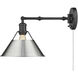 Yep Orwell 1 Light 10 inch Matte Black Swing Arm Wall Lamp Wall Light in Pewter, Adjustable