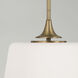 Presley 1 Light 11.75 inch Aged Brass Semi-Flush Mount Ceiling Light, Convertible Dual Mount