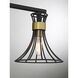 Breur 3 Light 28 inch Matte Black with Warm Brass Vanity Light Wall Light