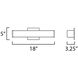 Baritone LED 18 inch Satin Nickel Bath Vanity Wall Light