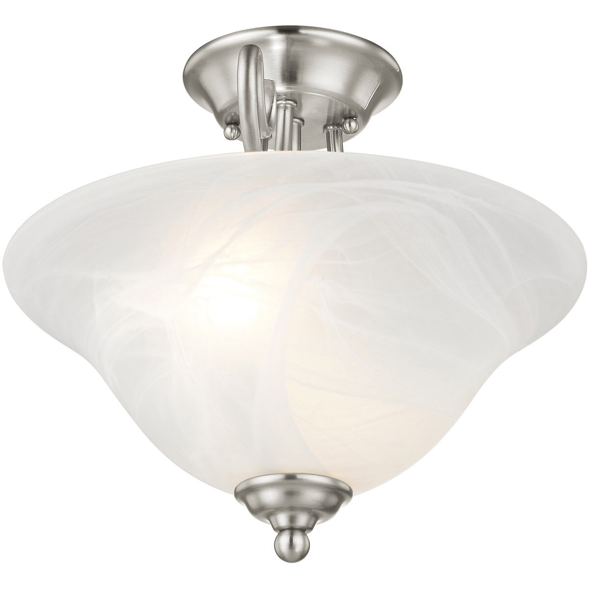 Coronado 2 Light 16 inch Brushed Nickel Semi-Flush Mount Ceiling Light