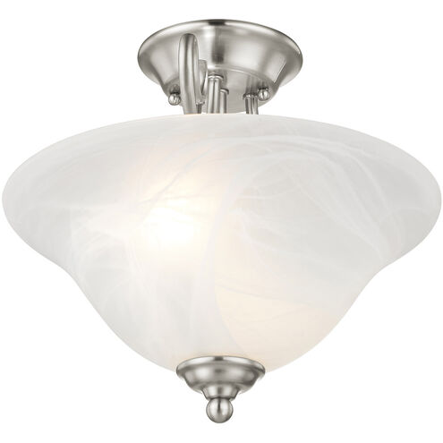 Coronado 2 Light 16 inch Brushed Nickel Semi-Flush Mount Ceiling Light