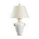 Bradshaw Orrell 100.00 watt White Glaze/Old Gold Table Lamp Portable Light