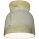 Radiance Collection - Hourglass 1 Light 7.5 inch Greco Travertine Flush-Mount Ceiling Light in Dedicated LED, Form+Finish+Function