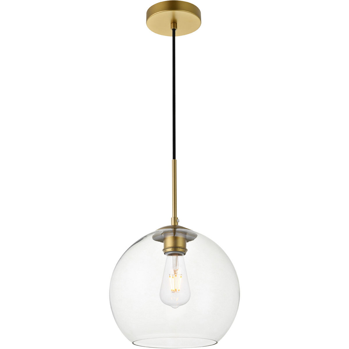 Baxter 1 Light 9.8 inch Brass Pendant Ceiling Light