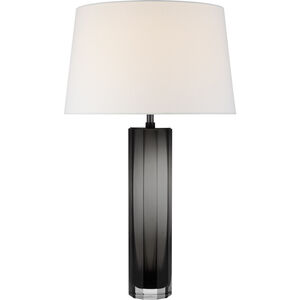 Chapman & Myers Fallon 29.5 inch 15 watt Smoked Glass Table Lamp Portable Light, Large