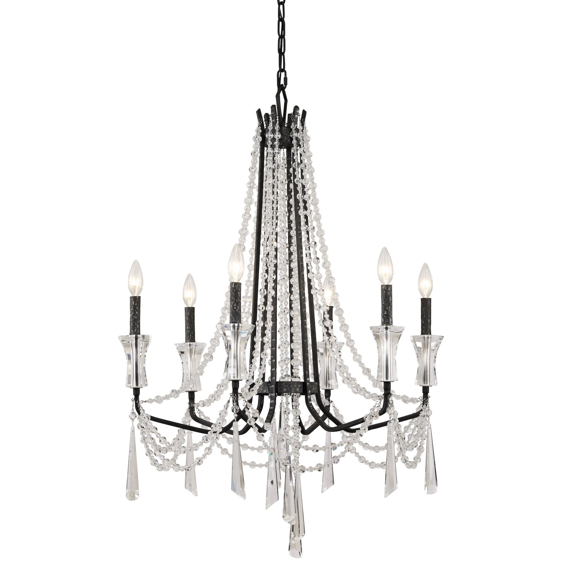 Barcelona 6 Light 27 inch Onyx Chandelier Ceiling Light