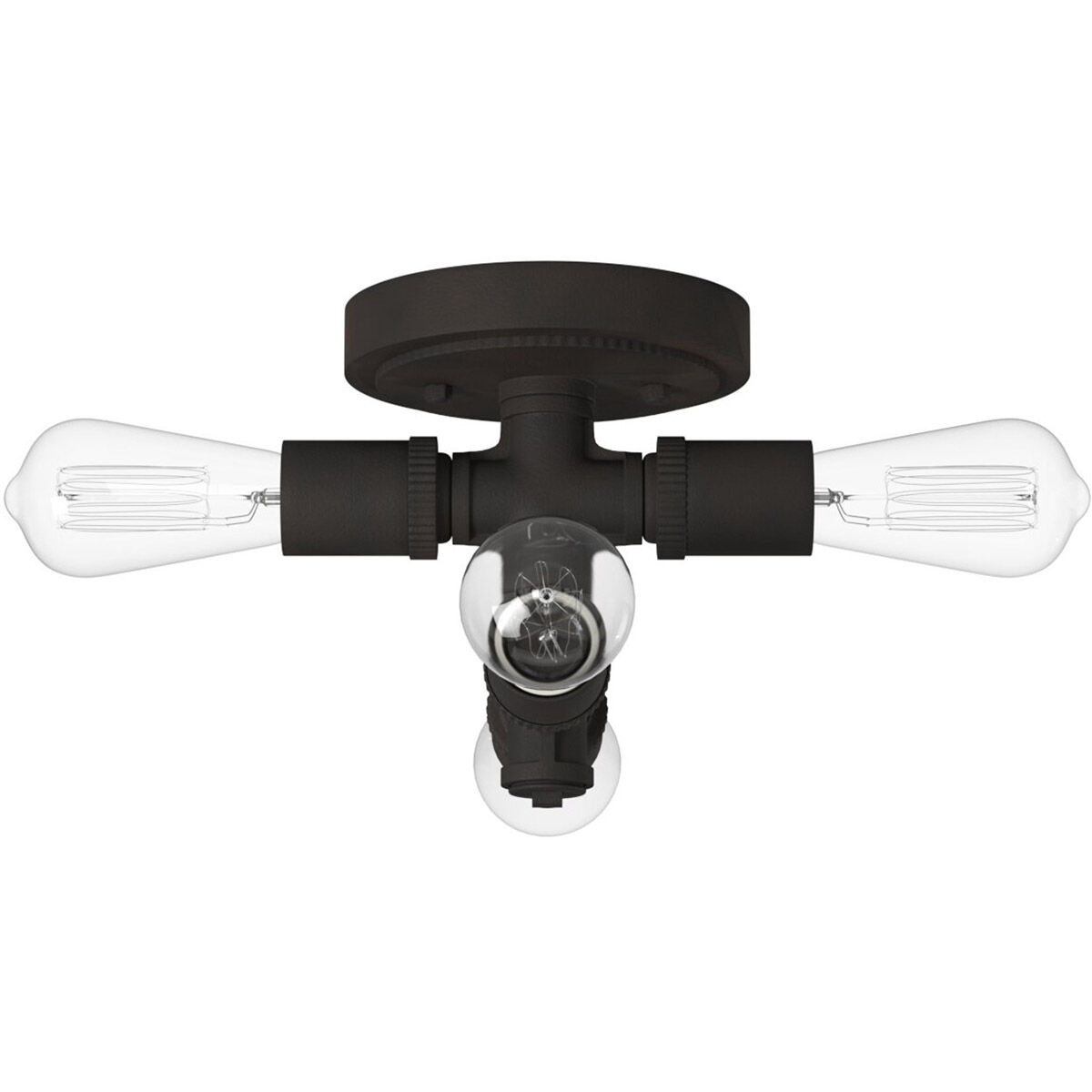 Wymer 4 Light 6.26 inch Matte Bronze Flush Mount Ceiling Light