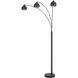 Carley 92.13 inch 60 watt Charcoal Grey Floor Lamp Portable Light
