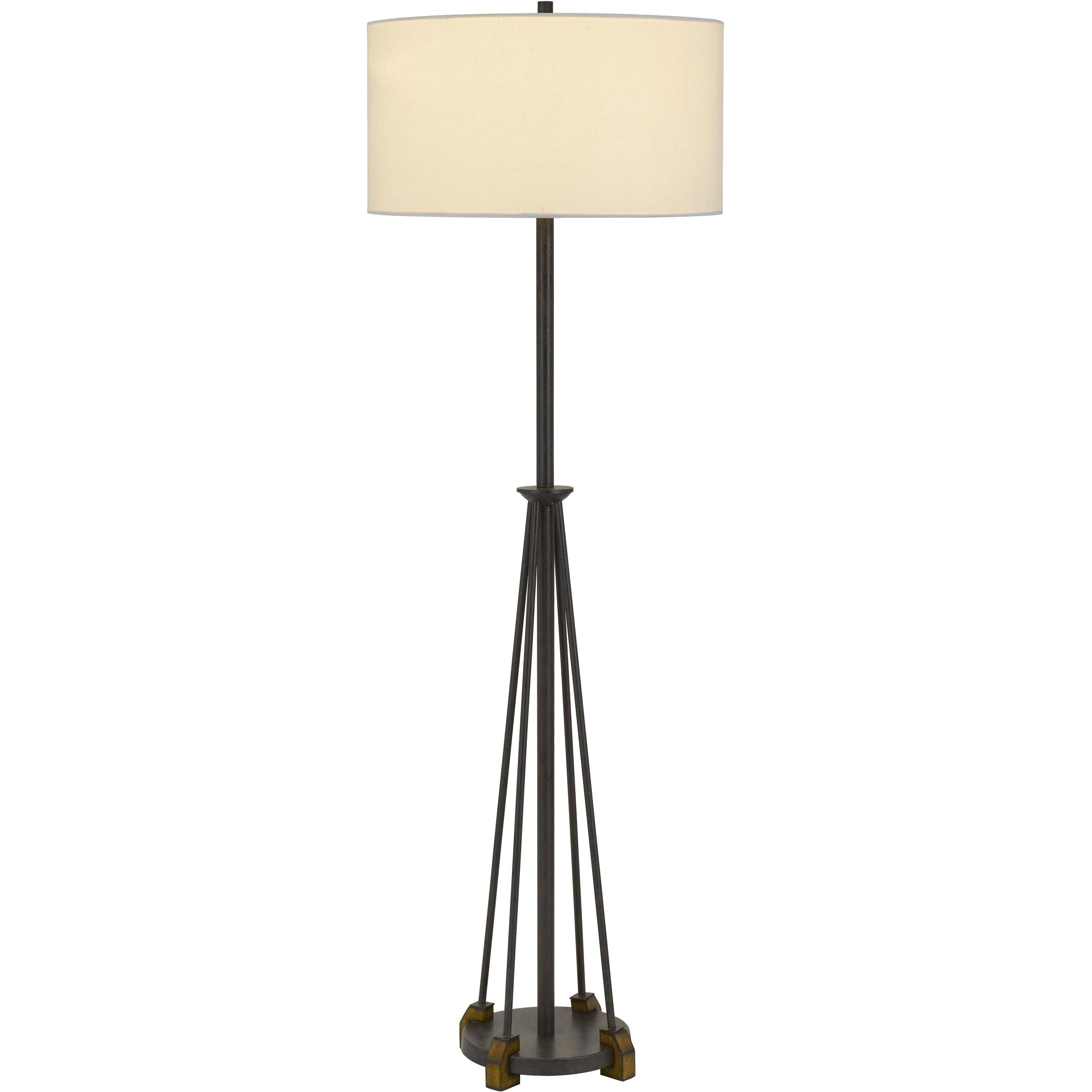 Bellewood 61 inch 150 watt Textured Bronze with Wood Floor Lamp Portable Light