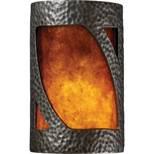 Ambiance 1 Light 8 inch Hammered Pewter ADA Wall Sconce Wall Light