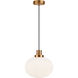 Charismo 1 Light 11 inch Aged Gold Brass Pendant Ceiling Light