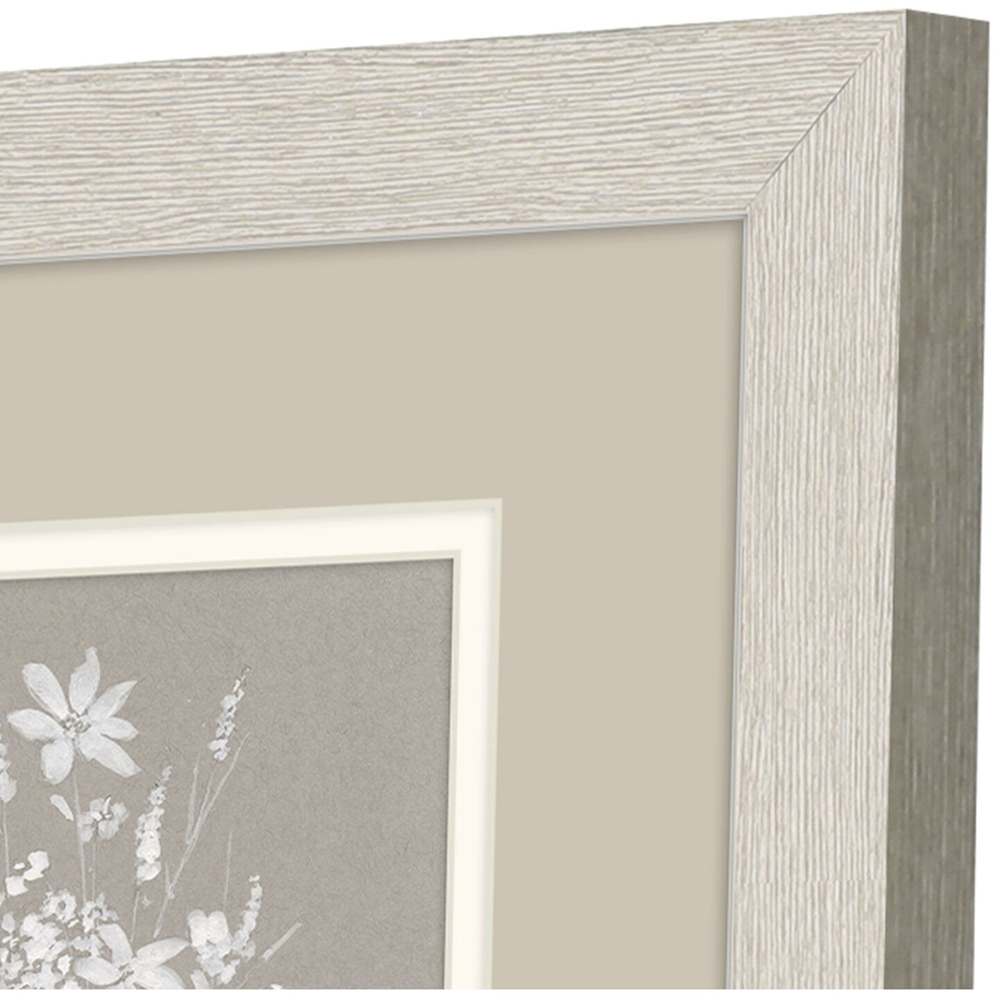 Delicate Botanicals Gray and Neutral Framed Art, Propac