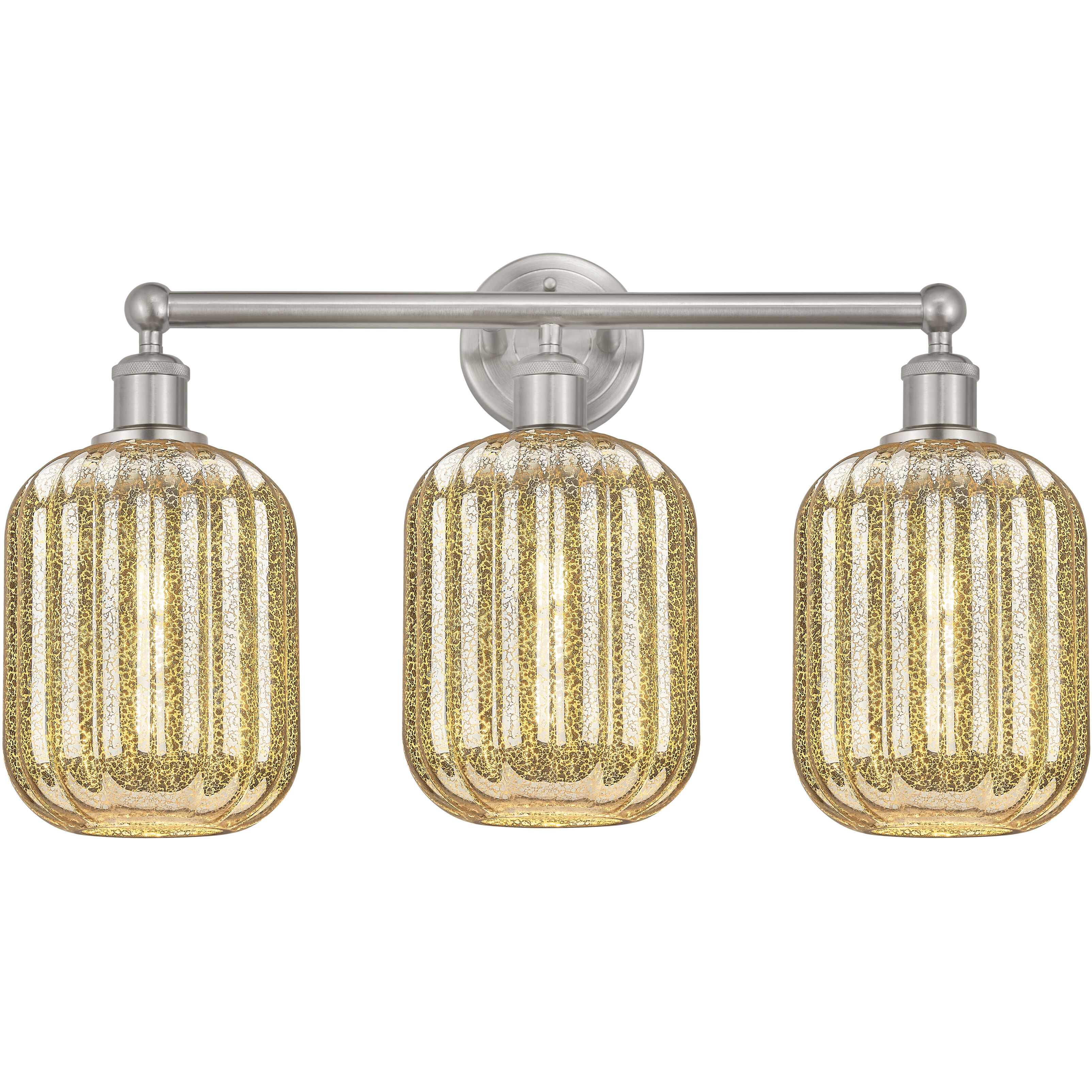 Edison Preston 3 Light 24.75 inch Brushed Satin Nickel Bath Vanity Light Wall Light in Mercury