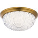 Signature Genoa LED 12 inch Aged Brass Flush Mount Ceiling Light, Schonbek Signature