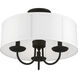 Brookdale 3 Light 16 inch Black Semi-Flush Mount Ceiling Light
