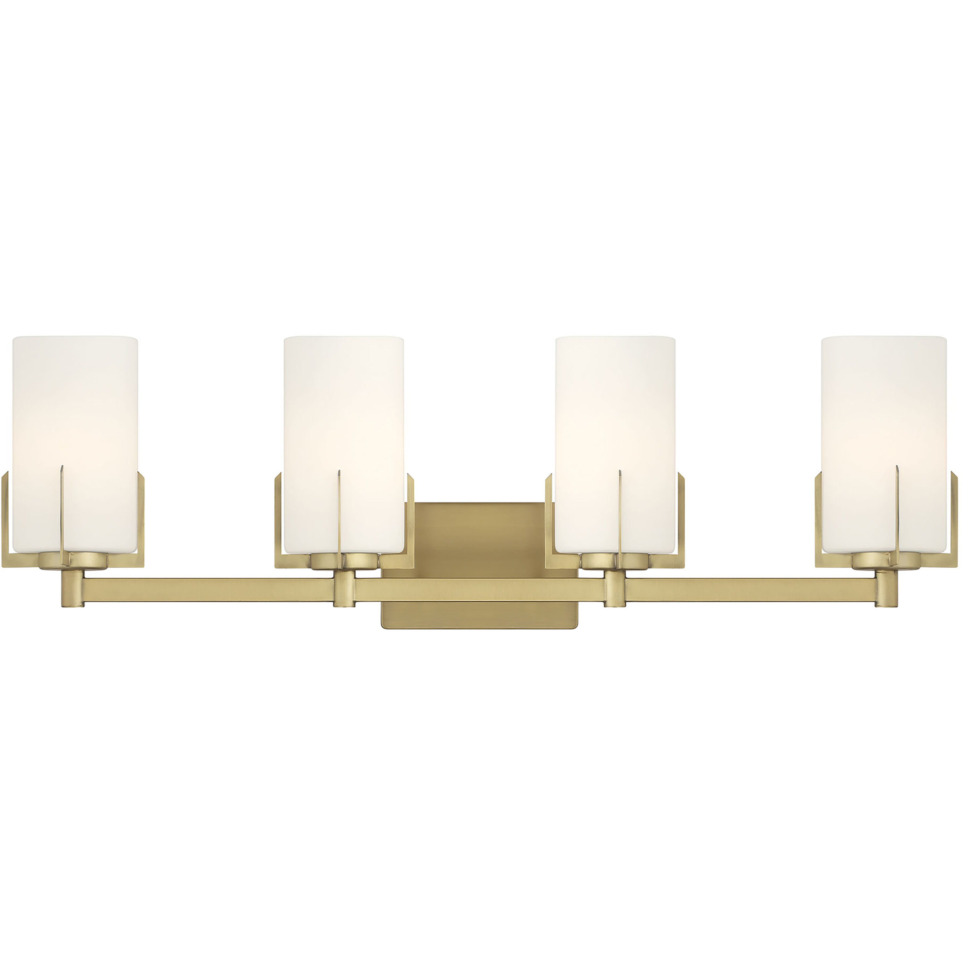 Froselle 4 Light 30.5 inch Vintage Brass Bathroom Vanity Light Wall Light