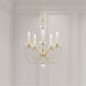 Priscilla 5 Light Heirloom Silver Chandelier Ceiling Light in Bronze Pearl, Adjustable Height
