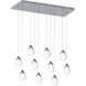 Dewdrop LED 30.5 inch Polished Chrome Linear Pendant Ceiling Light