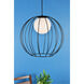 Wetzel 1 Light 16 inch Black Pendant Ceiling Light