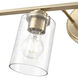 Moven 4 Light 31 inch Modern Gold Vanity Light Wall Light