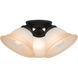 Wynnewood 3 Light 16 inch Black Flush Mount Ceiling Light