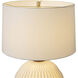 Moraga 24 inch 100.00 watt Walnut and White with Weathered Brass Table Lamp Portable Light