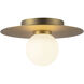 Elixir LED 9.88 inch Brushed Gold Flush Mount Ceiling Light