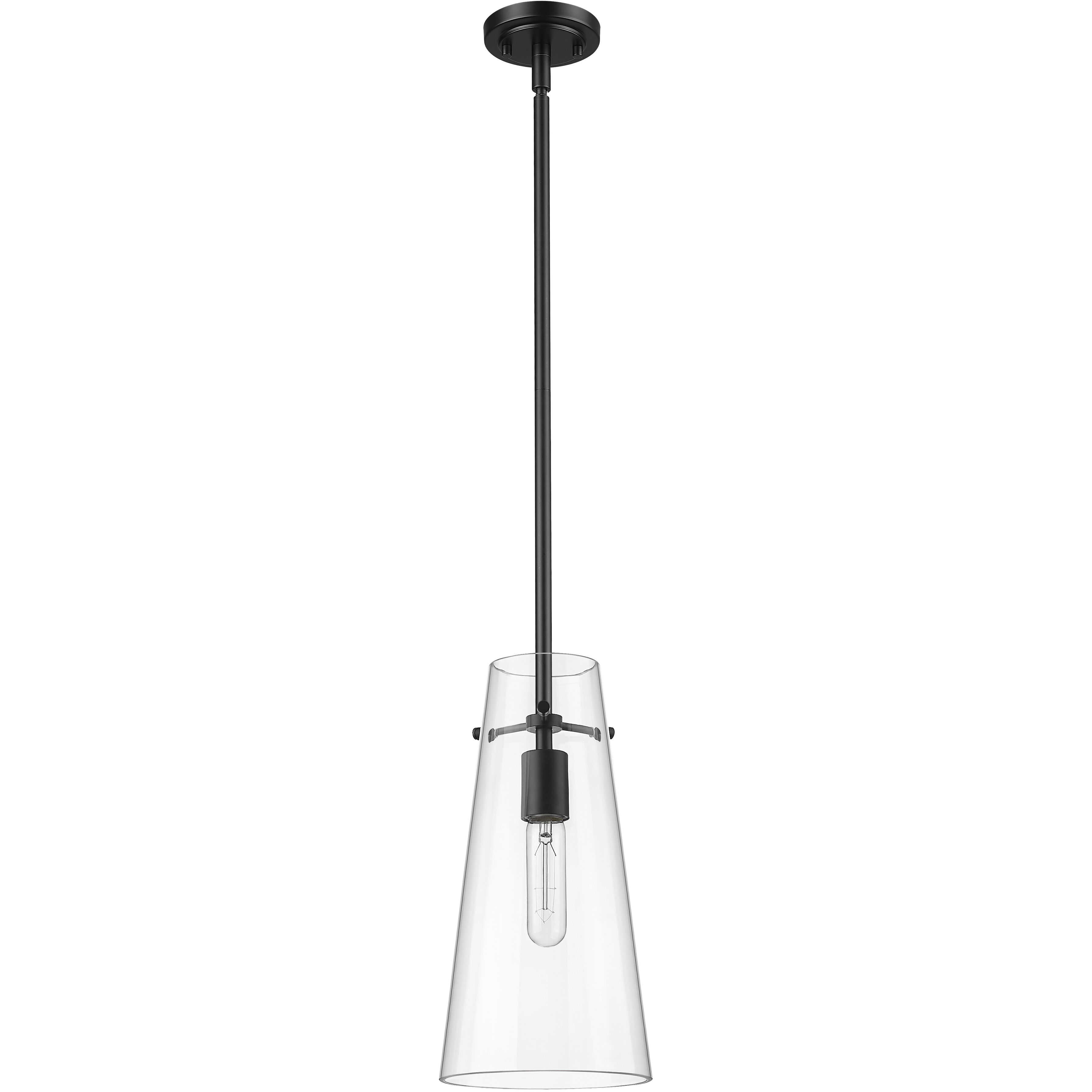Kira 1 Light 6.5 inch Matte Black Pendant Ceiling Light