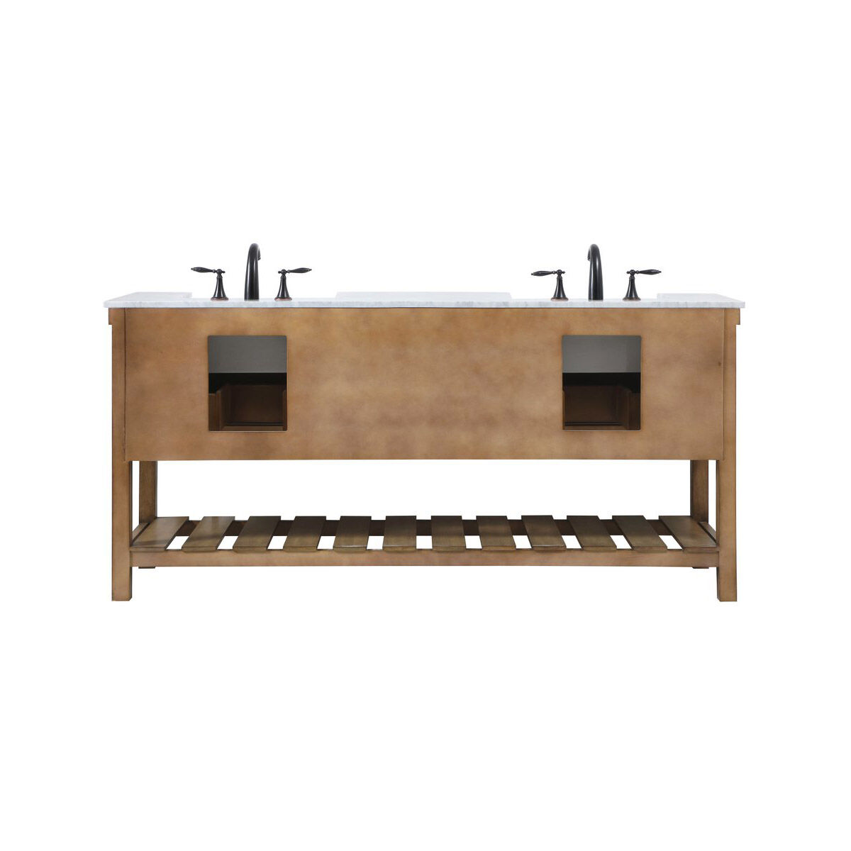 Clement 72 X 22 X 34.13 inch Driftwood Bathroom Vanity Cabinet