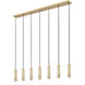 Stari Linear Chandelier Ceiling Light in Modern Gold