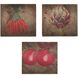 Veggie Botanicals Red with Brown Dimensional Wall Art