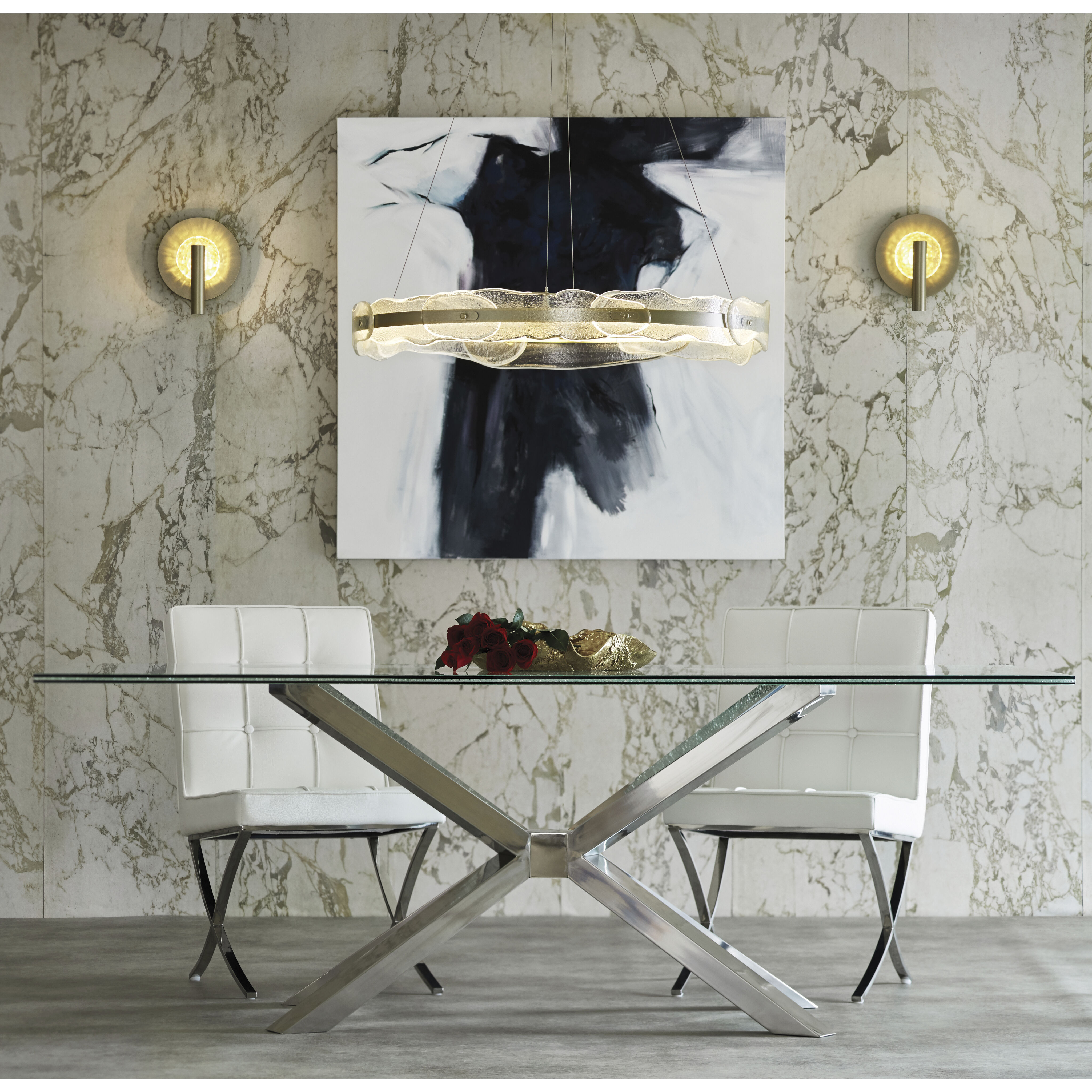 Solstice LED 35.8 inch Soft Gold Pendant Ceiling Light