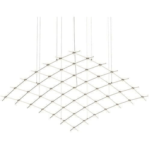 Constellation LED 177 inch Satin Nickel Chandelier Ceiling Light in Clear Glass