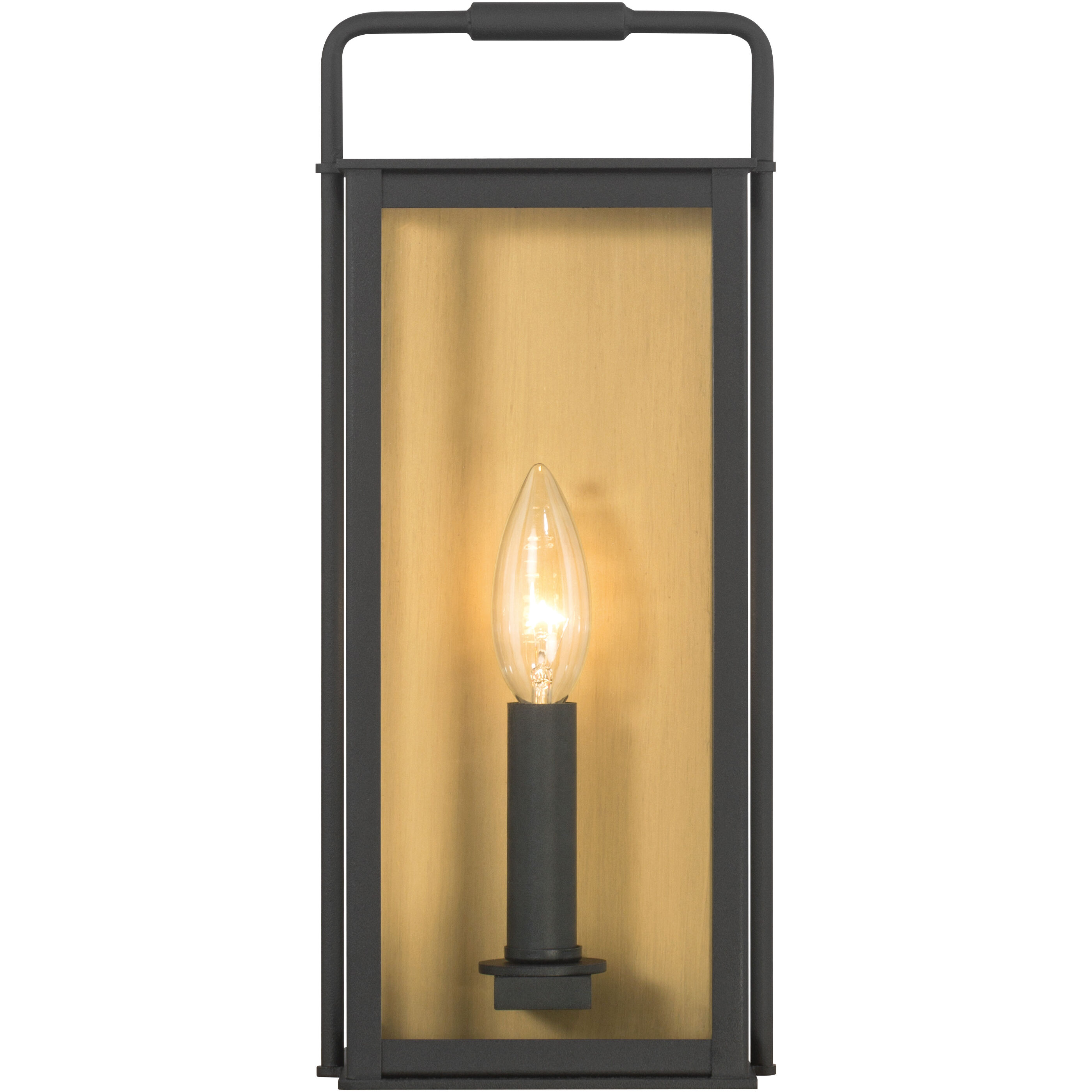 Aberdeen 1 Light 13.25 inch Sand Coal Black and Legacy Brass Outdoor Wall Sconce
