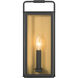 Aberdeen 1 Light 13.25 inch Sand Coal Black and Legacy Brass Outdoor Wall Sconce