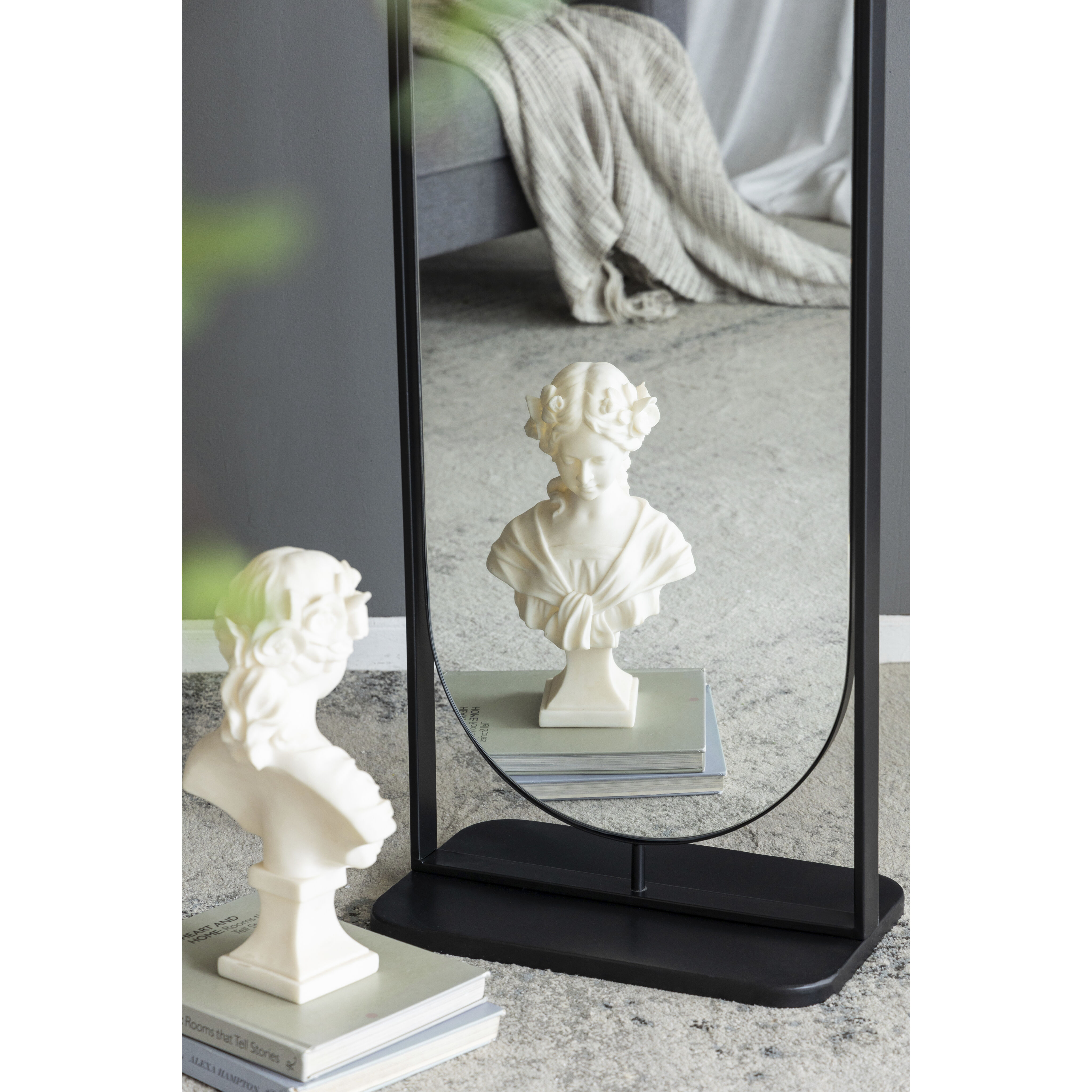 Full 77.8 X 18.1 inch Black Mirror