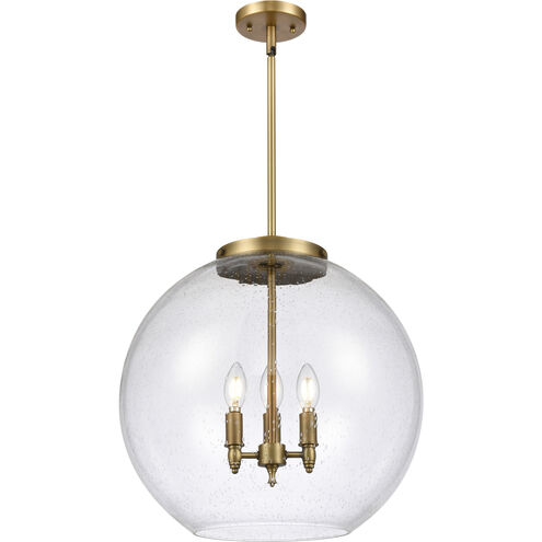 Ballston Athens 3 Light 17.75 inch Brushed Brass Statement Pendant Ceiling Light in Incandescent, Seedy