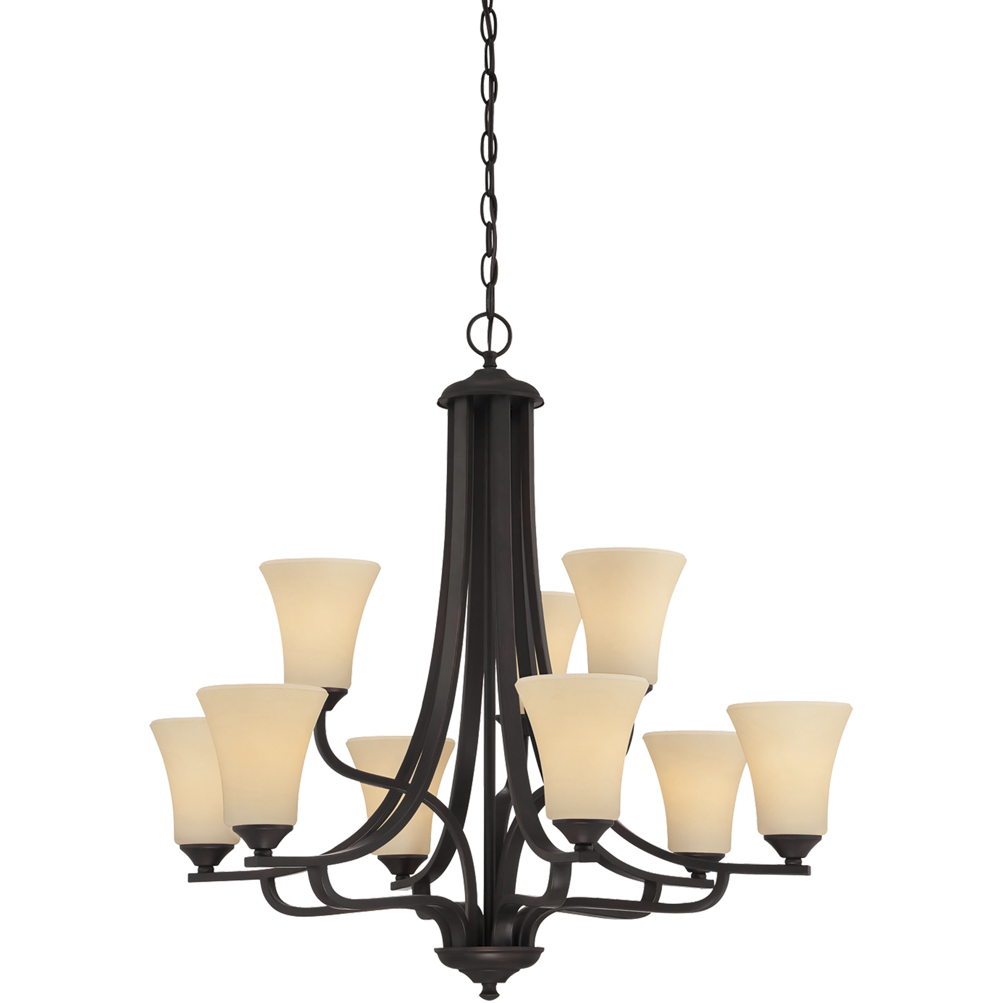 Treme 9 Light 34 inch Espresso Chandelier Ceiling Light